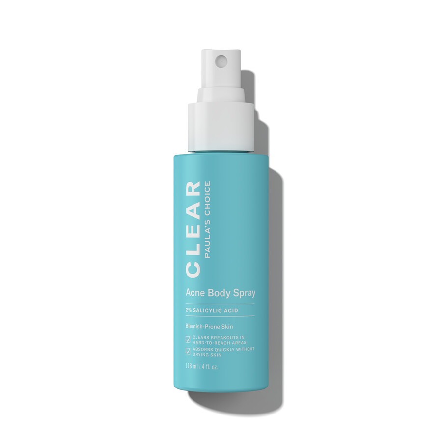 clear acne body spray voor puistjes op het lichaam