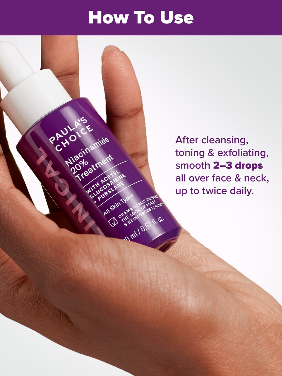 klinische behandeling met 20 niacinamide serum